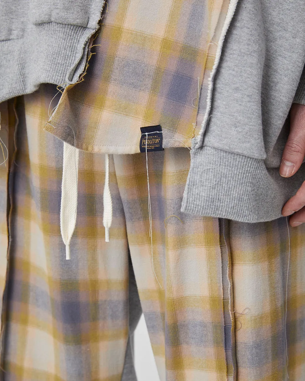 P MIX WIDE SWEAT PARKA｜GRAY