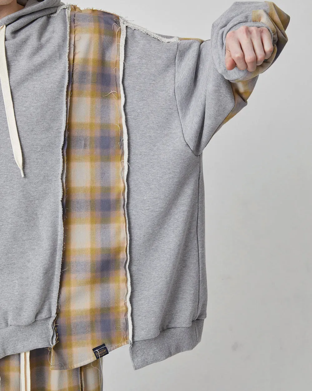 P MIX WIDE SWEAT PARKA｜GRAY