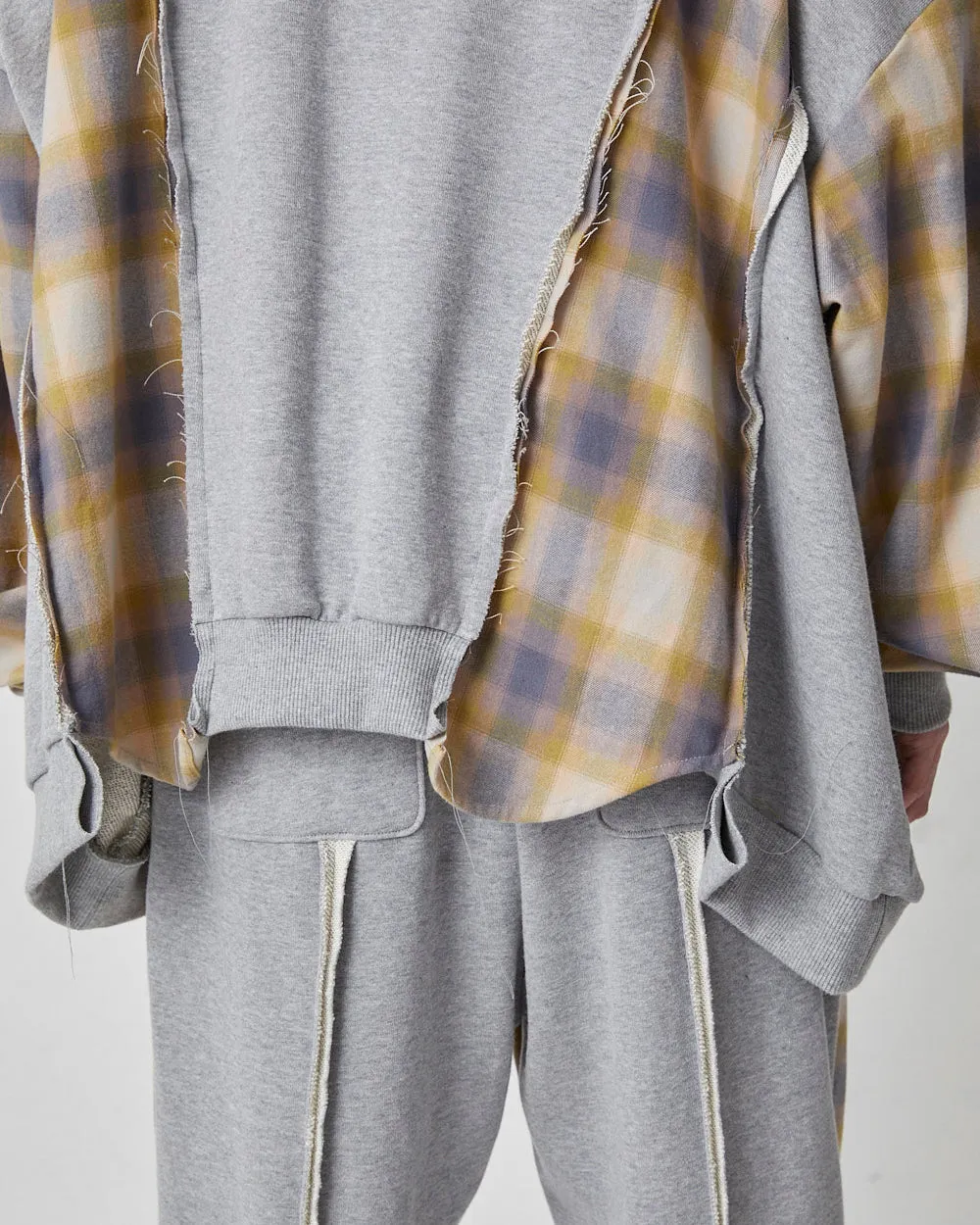 P MIX WIDE SWEAT PARKA｜GRAY
