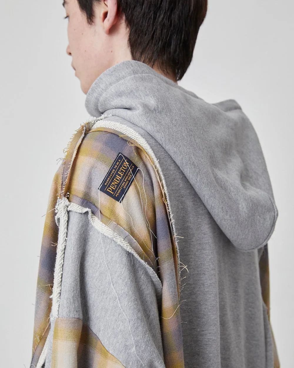 P MIX WIDE SWEAT PARKA｜GRAY