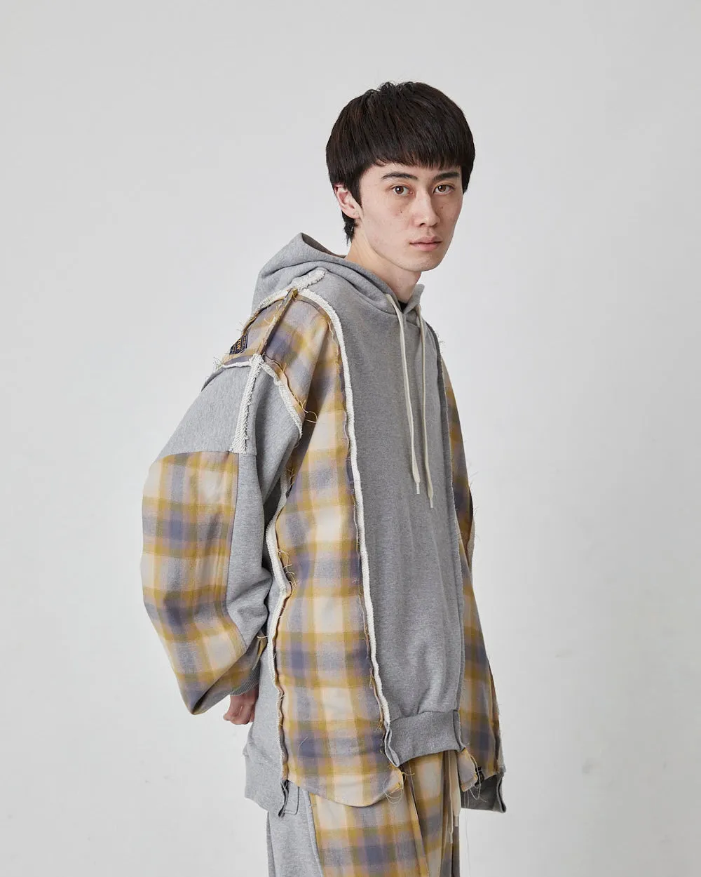 P MIX WIDE SWEAT PARKA｜GRAY