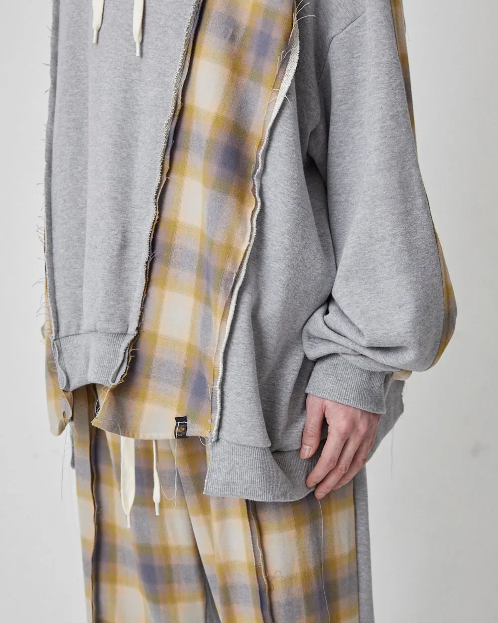 P MIX WIDE SWEAT PARKA｜GRAY