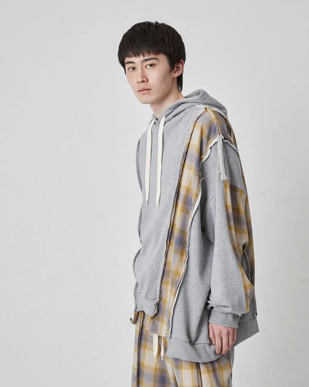 P MIX WIDE SWEAT PARKA｜GRAY