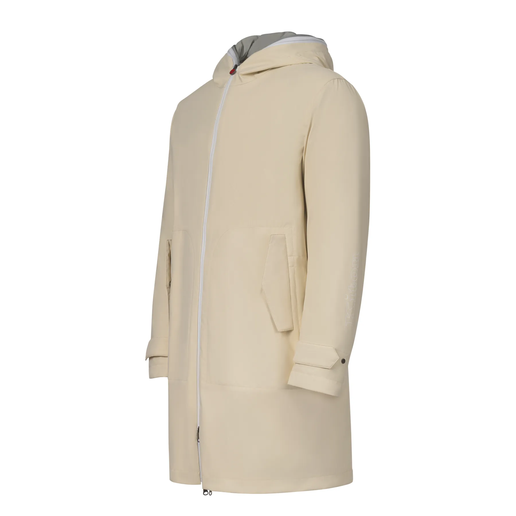 Padded Hooded Parka in Creme