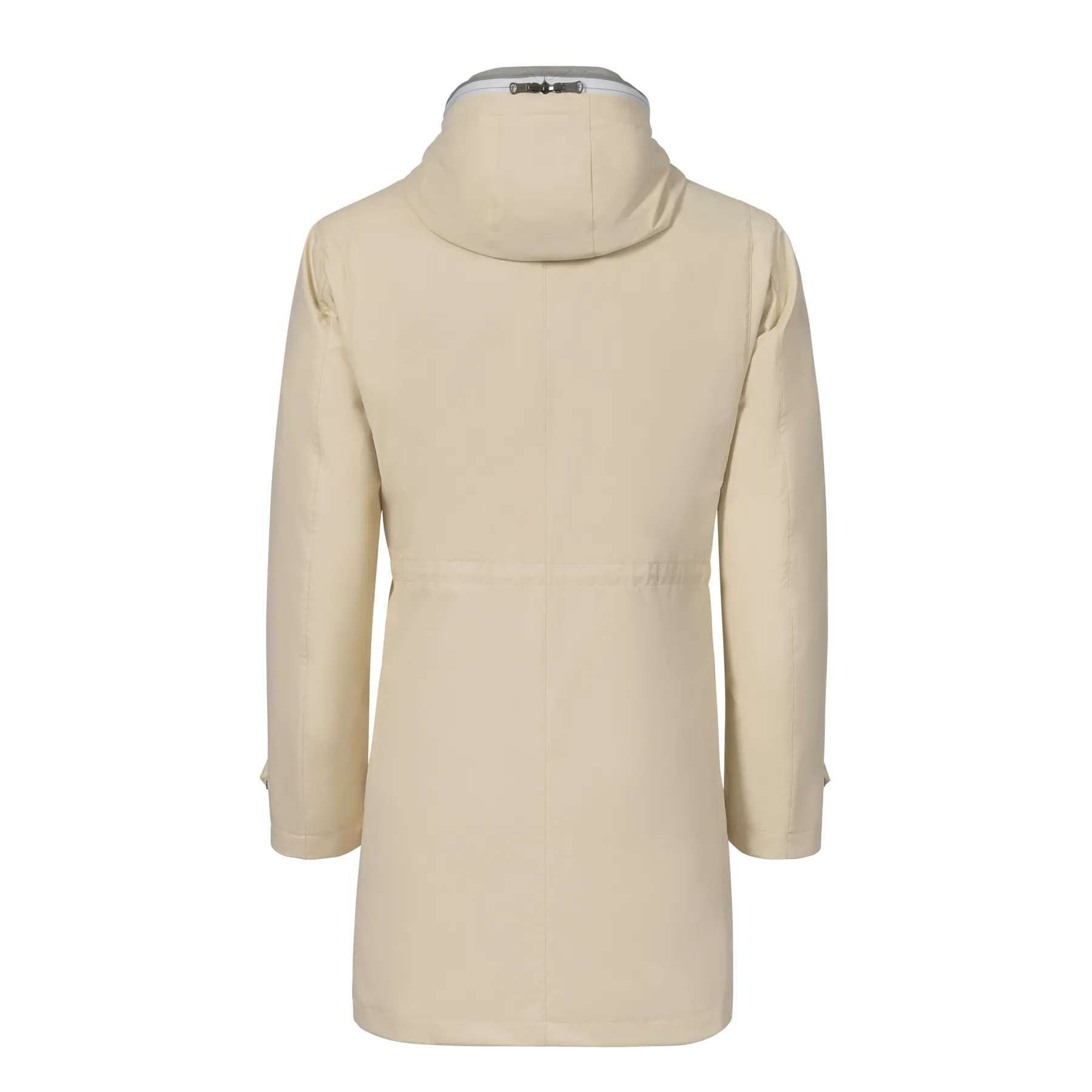 Padded Hooded Parka in Creme