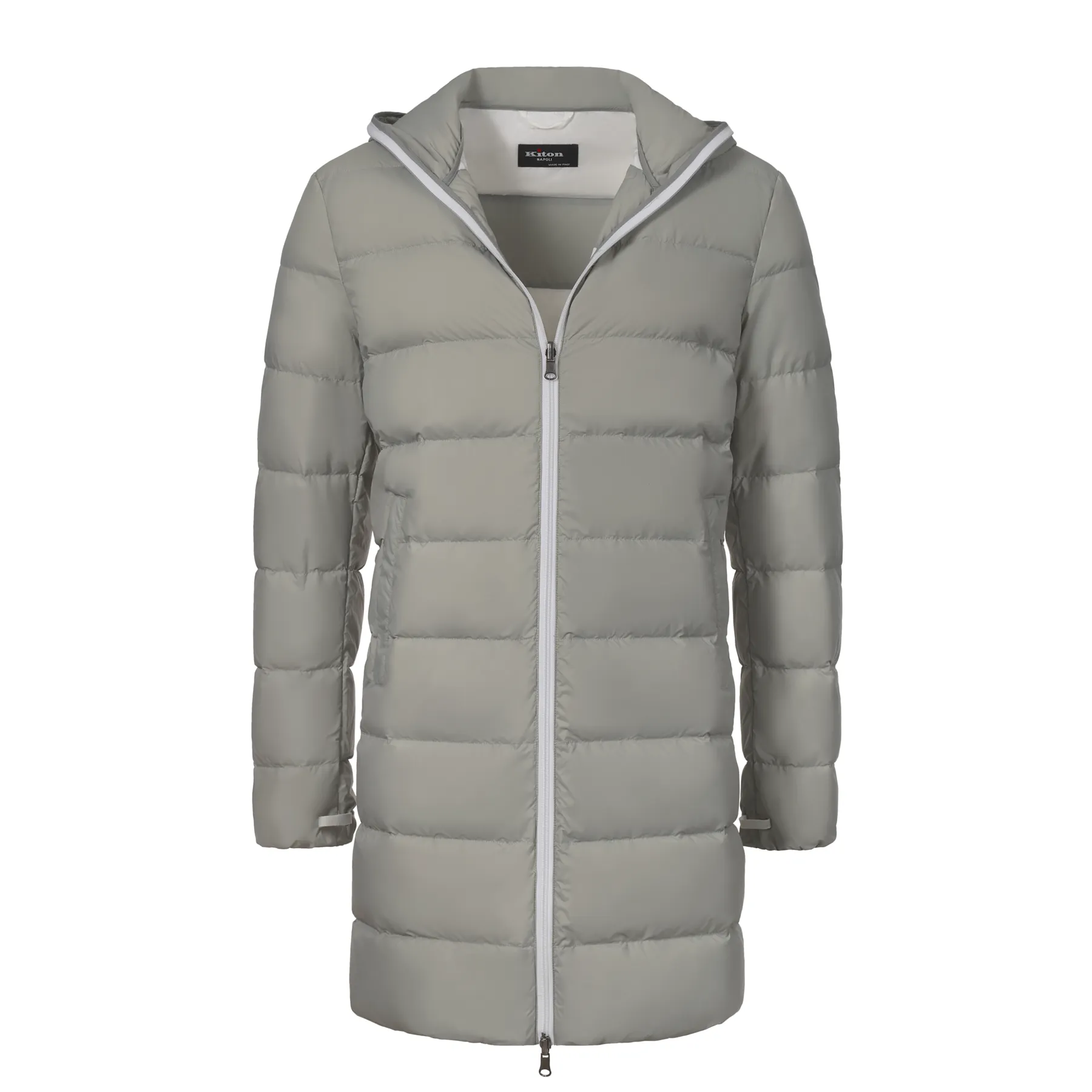 Padded Hooded Parka in Creme