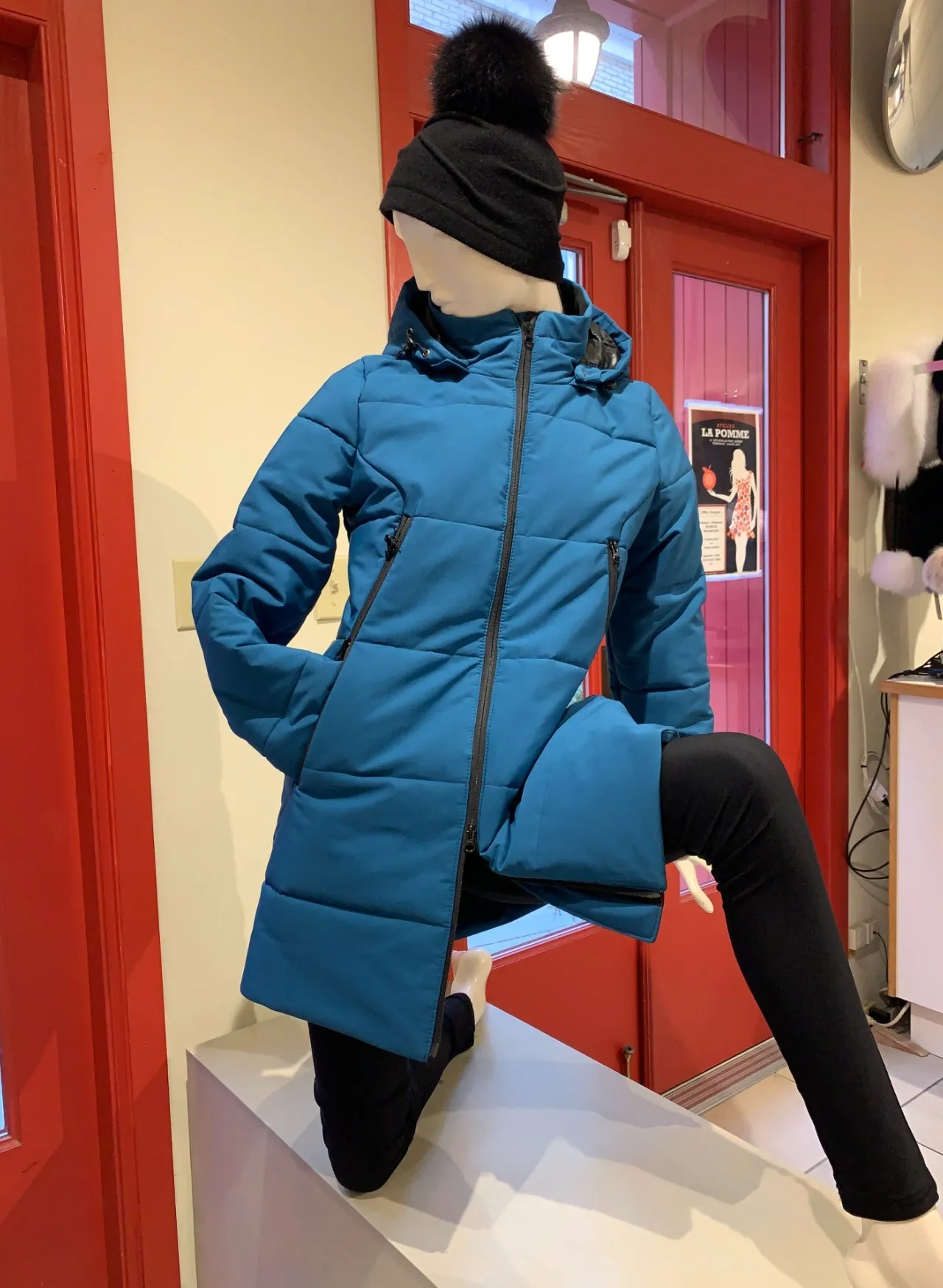 Parka mi-long semi-ajusté | Bleu
