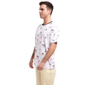 Printed Stretch Short Sleeve Crew Neck Tee | Hula In Hawaii