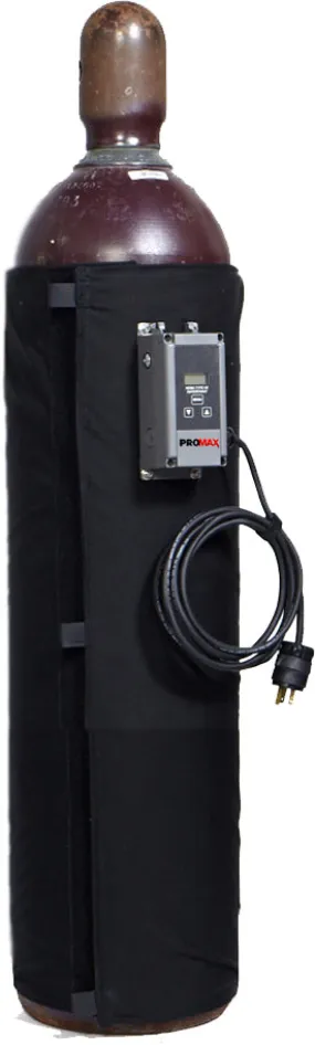 "B" Size 120V Gas Cylinder Warmer / Adjustable Thermostat - 8.5" x 31" Tank
