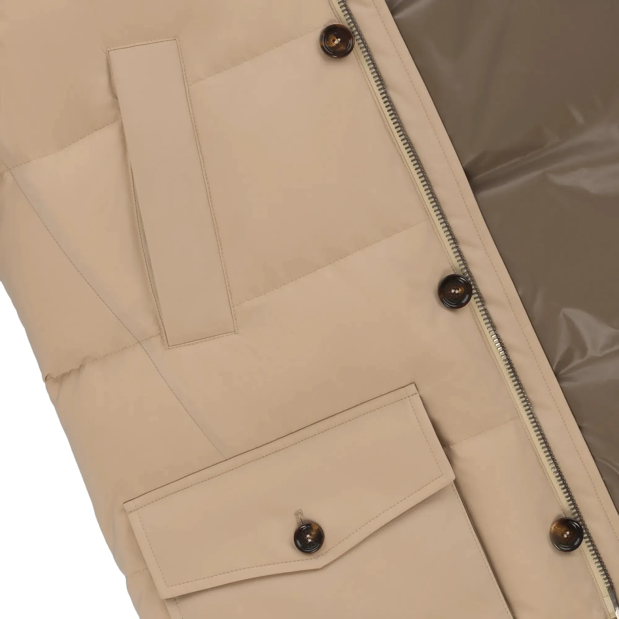 Raccoon Parka Jacket in Champagne