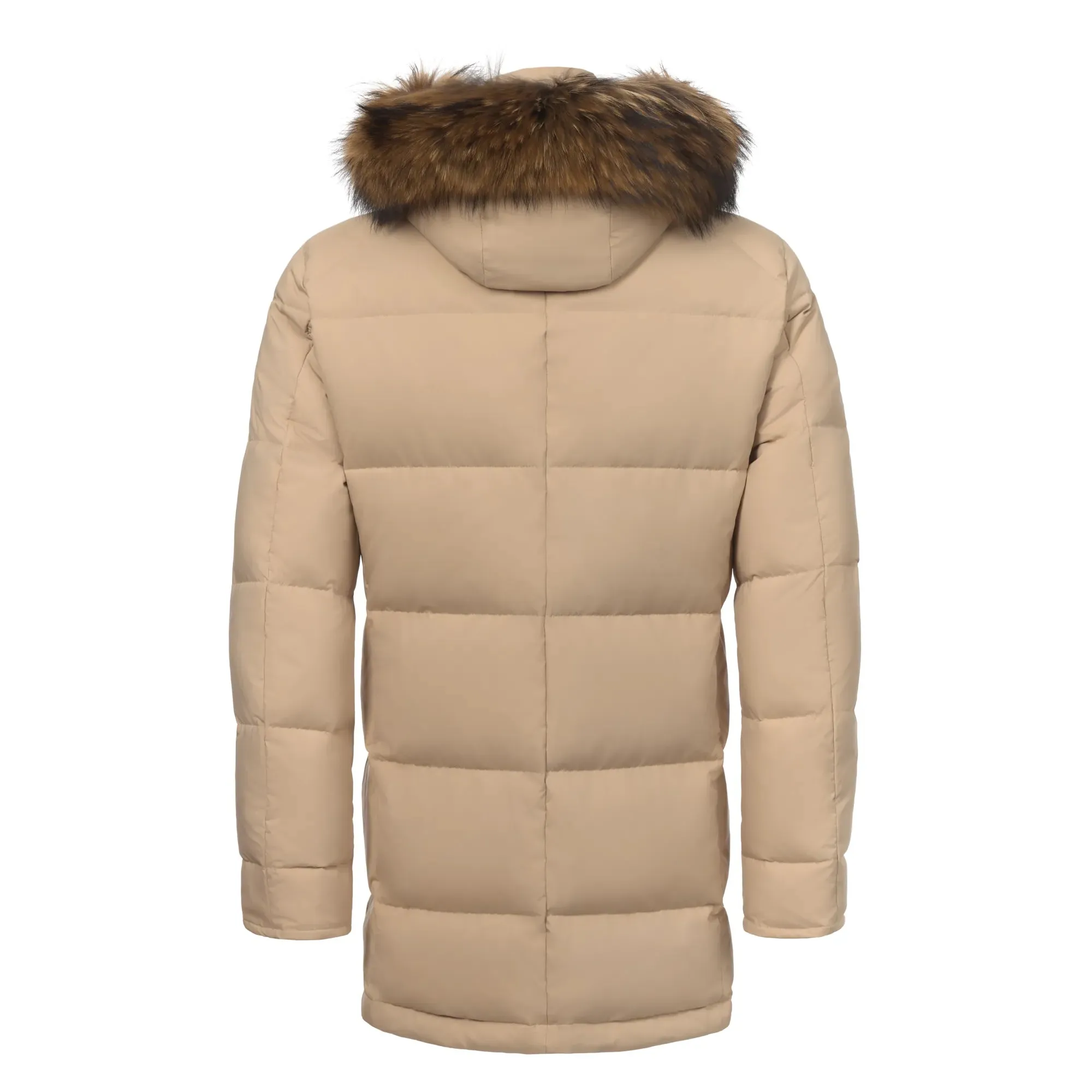 Raccoon Parka Jacket in Champagne
