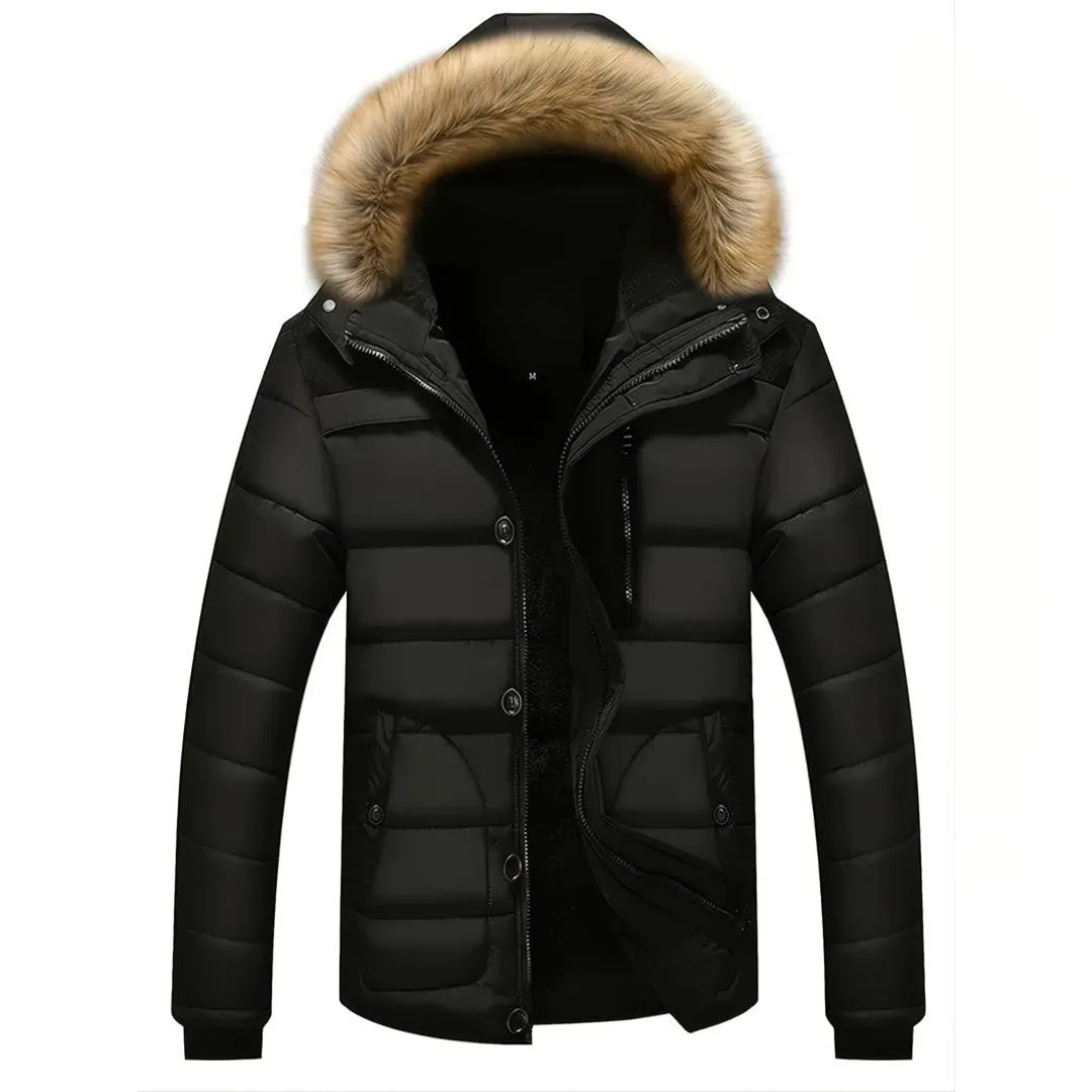 Ravi | Herren Winterjacke mit Fellkragen