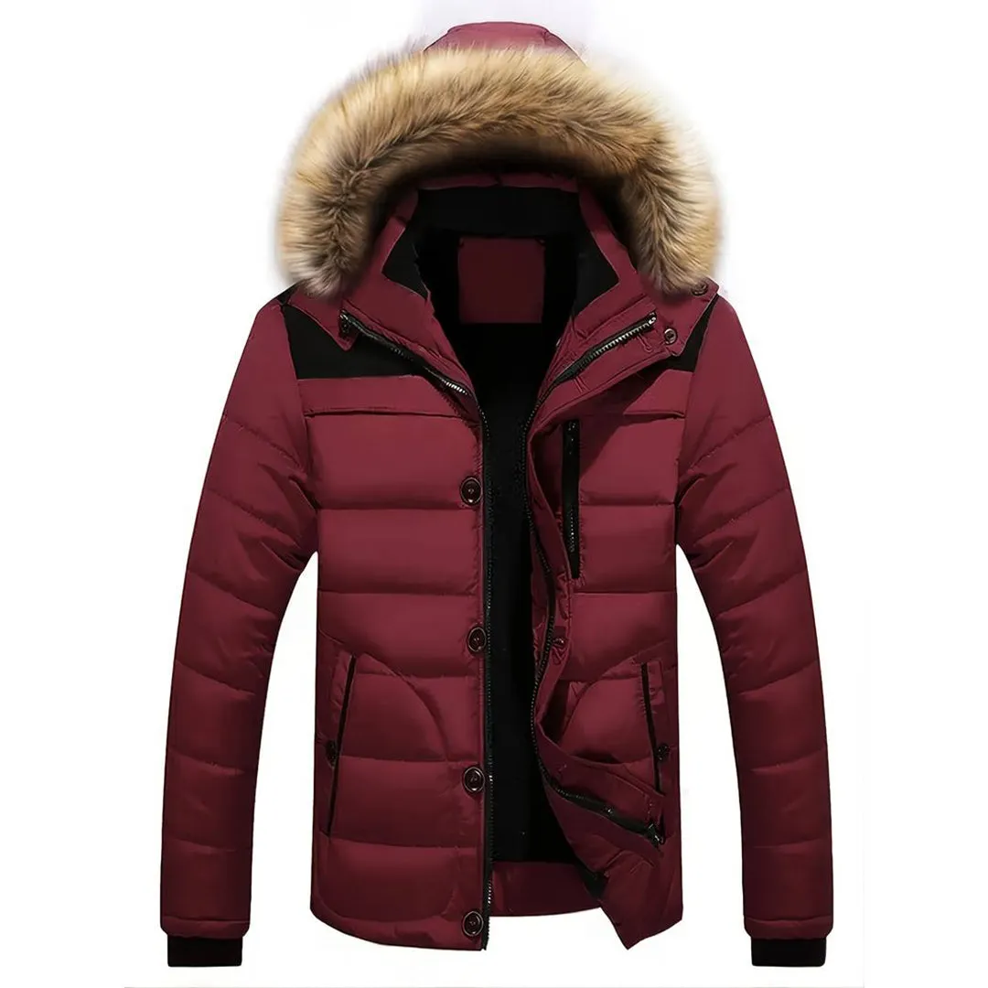 Ravi | Herren Winterjacke mit Fellkragen