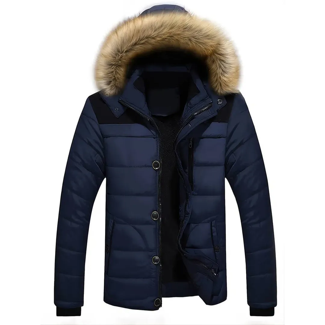 Ravi | Herren Winterjacke mit Fellkragen