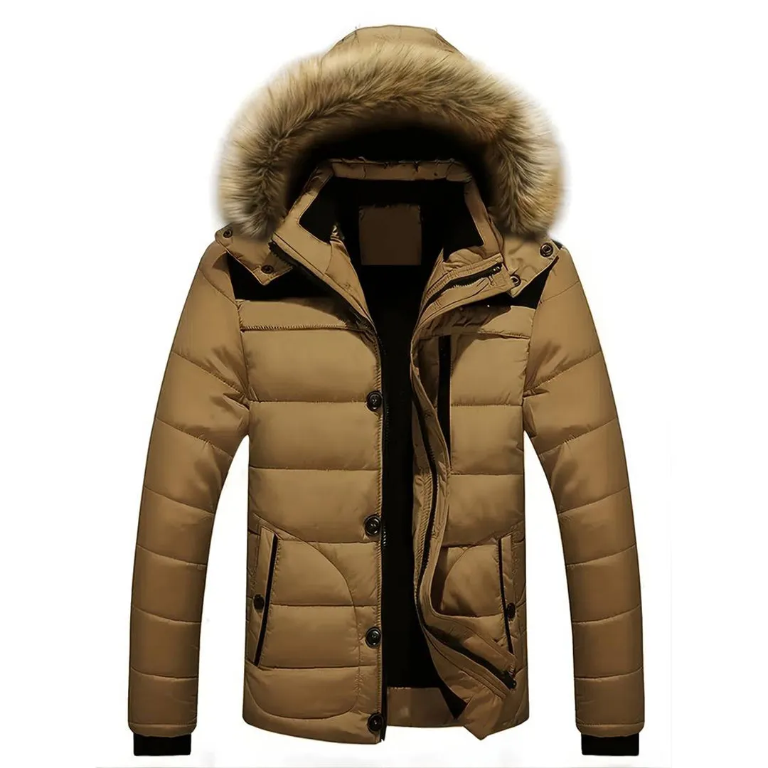 Ravi | Herren Winterjacke mit Fellkragen