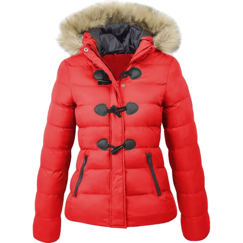 Reisha Parka | Winterjas met Imitatiebont Capuchon