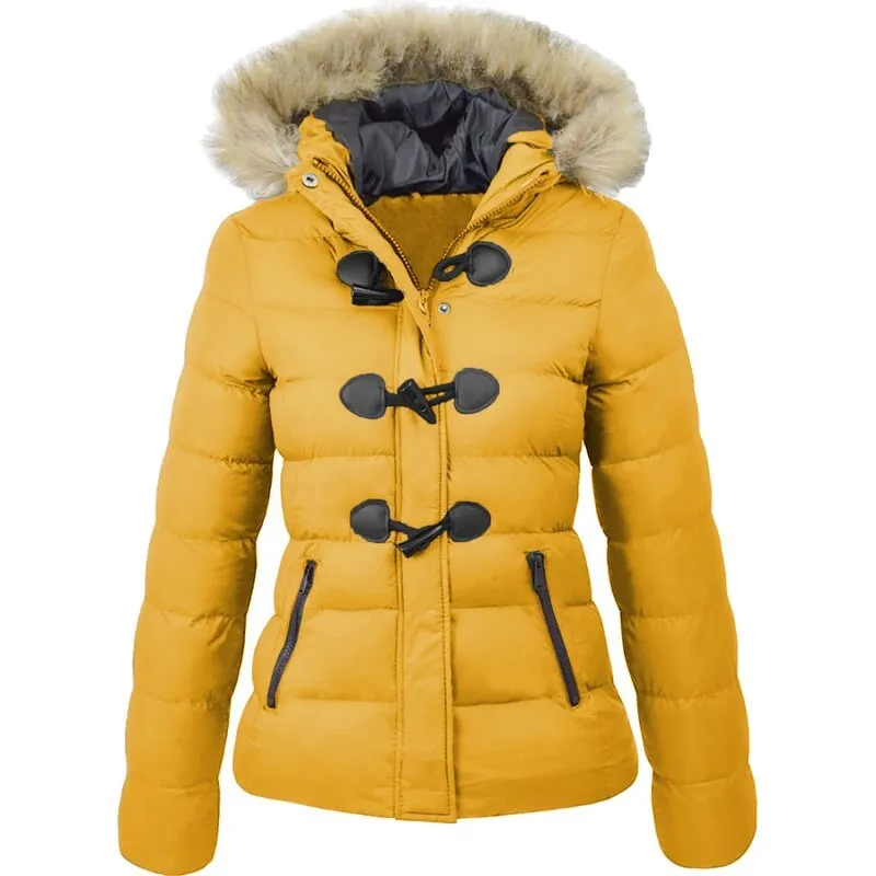 Reisha Parka | Winterjas met Imitatiebont Capuchon