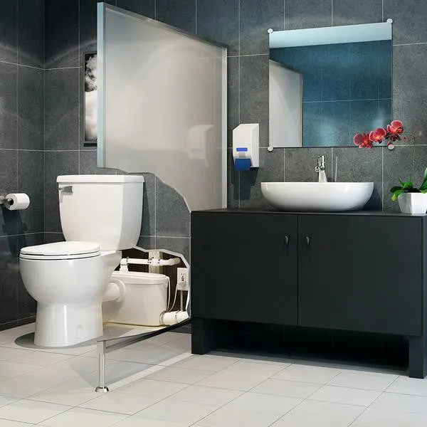 Saniflo SaniBEST Pro Macerating Upflush Toilet with Alarm & Descaler