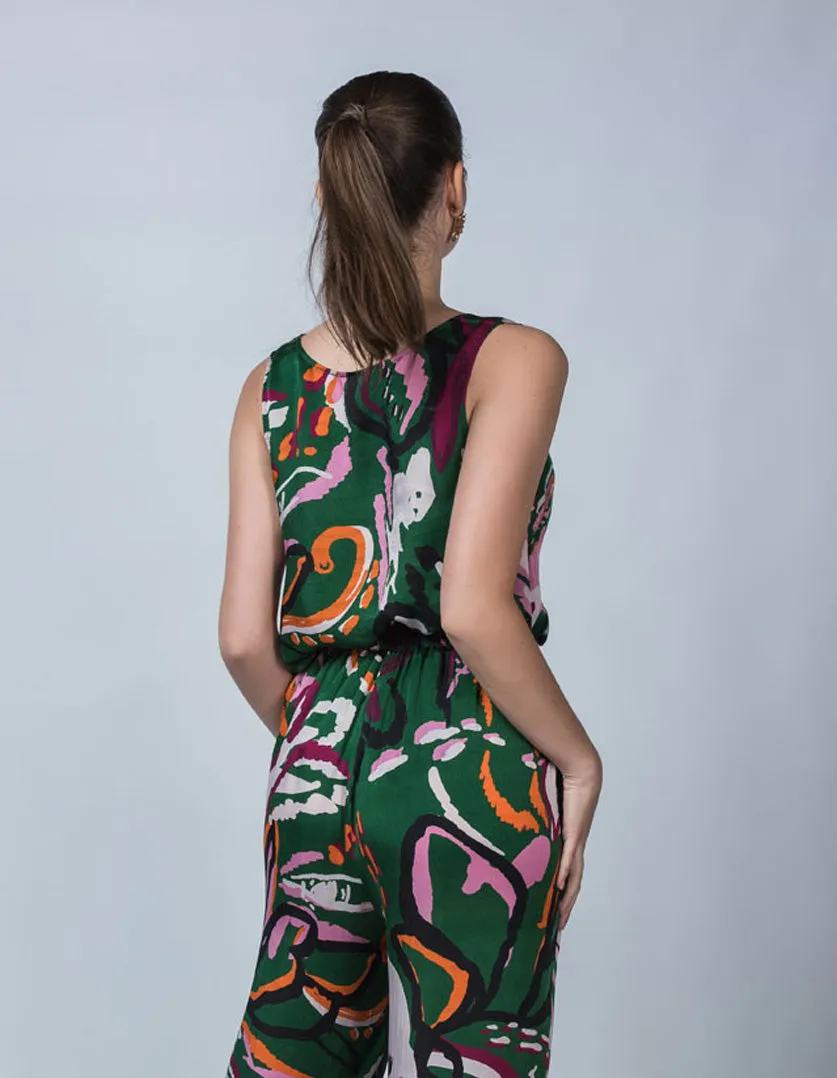 Silvie Tank Top - Green Wild Thing