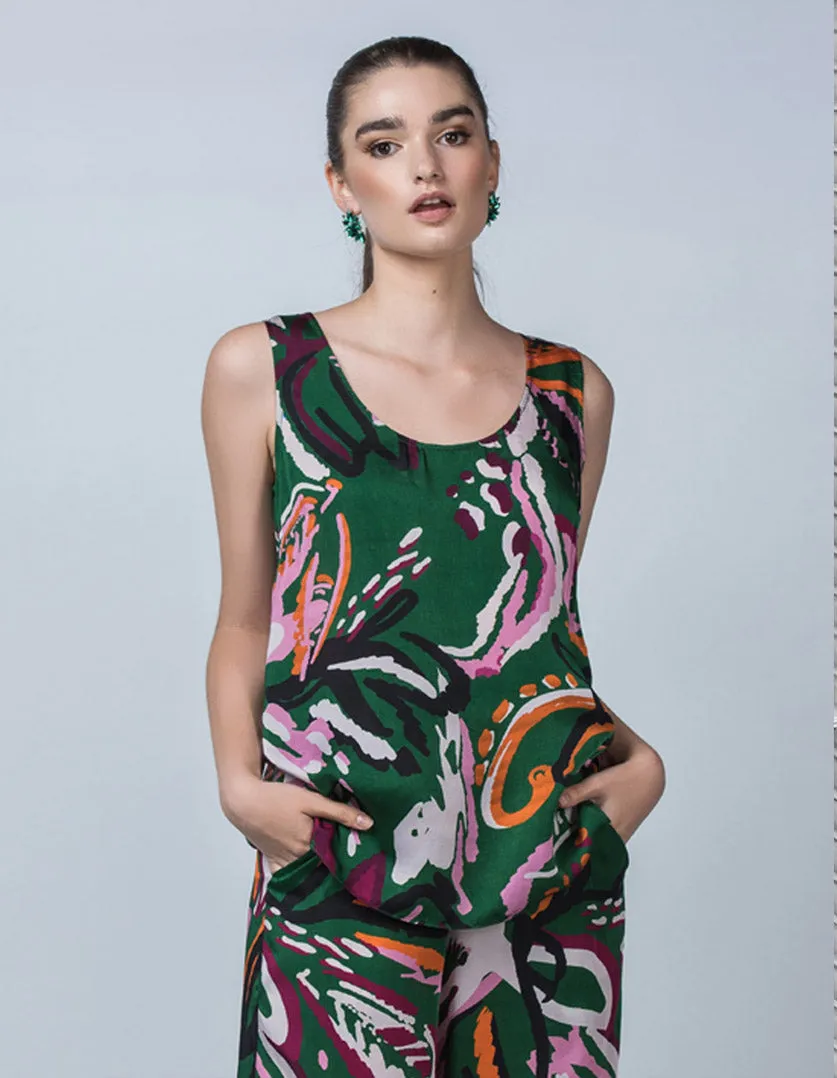 Silvie Tank Top - Green Wild Thing