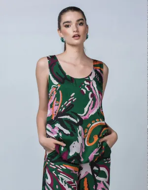 Silvie Tank Top - Green Wild Thing