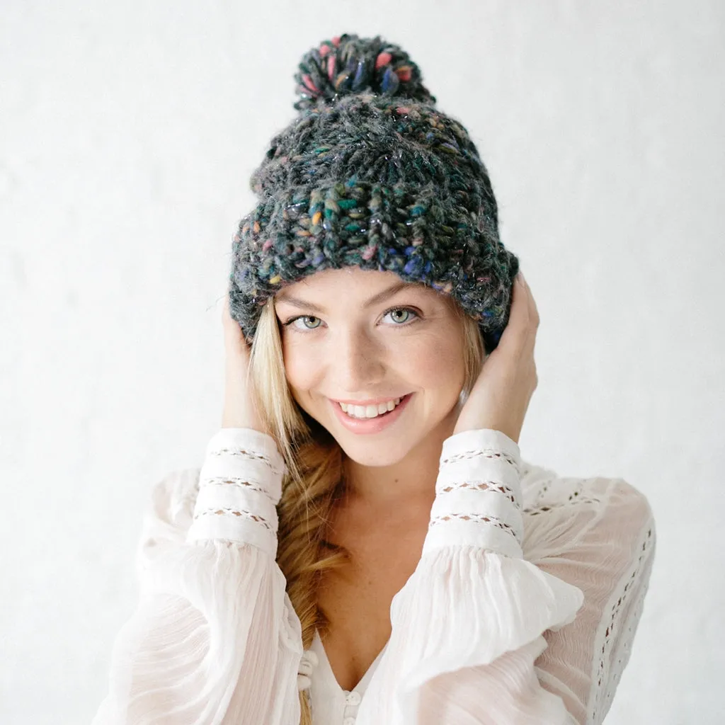 Snow Bunny Cabled Beanie by Knit Collage
