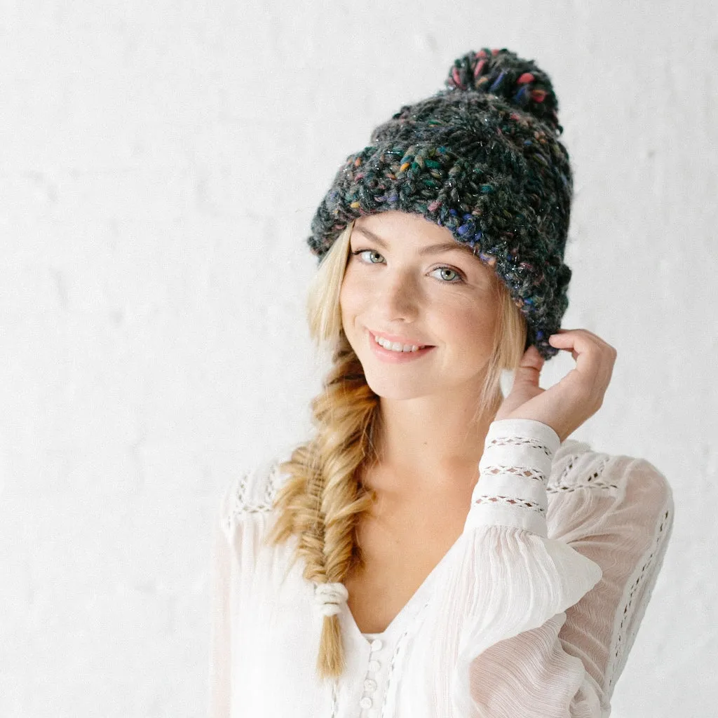 Snow Bunny Cabled Beanie by Knit Collage