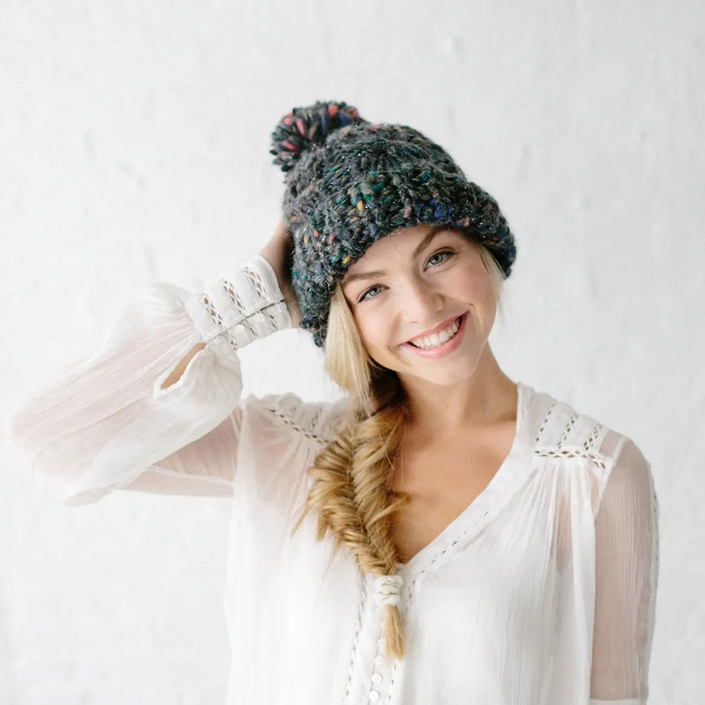 Snow Bunny Cabled Beanie by Knit Collage
