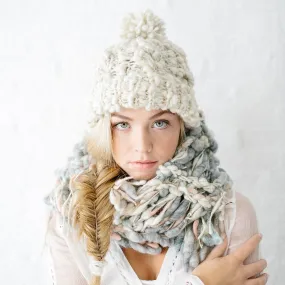 Snow Bunny Cabled Beanie by Knit Collage