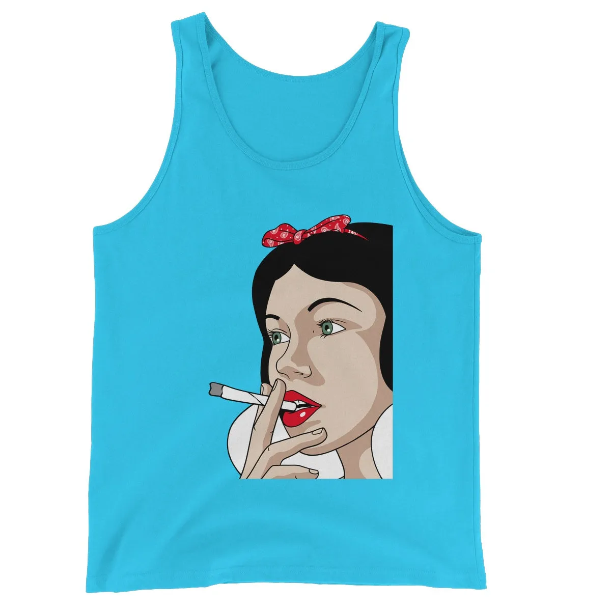 SNOW WHITE PUFF PUFF PASS Unisex Jersey Tank Top