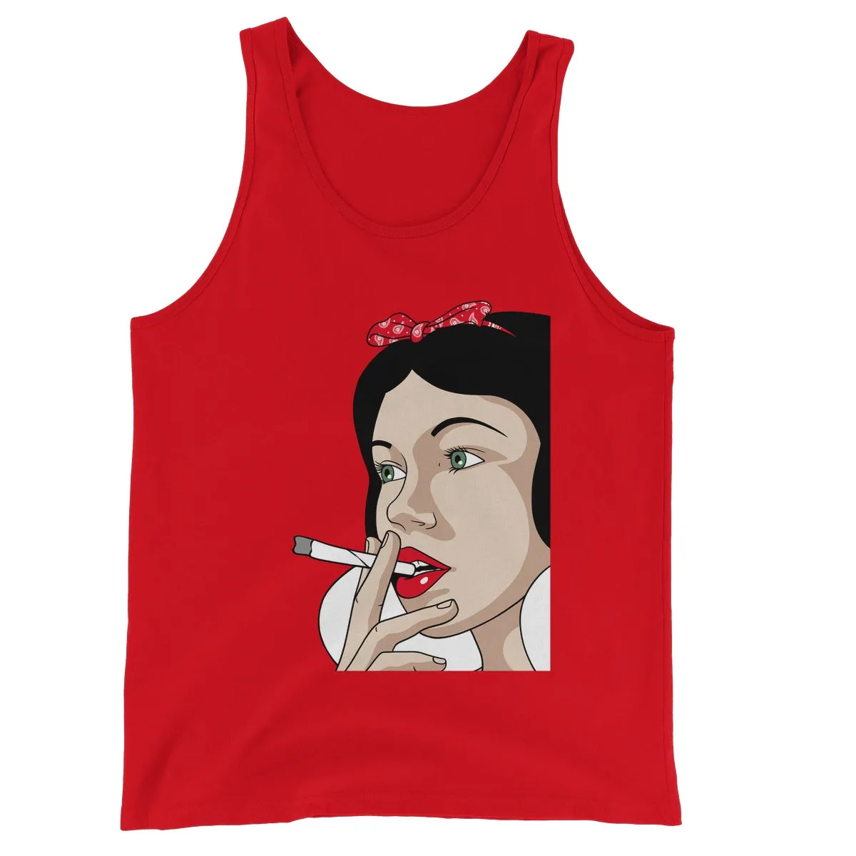 SNOW WHITE PUFF PUFF PASS Unisex Jersey Tank Top
