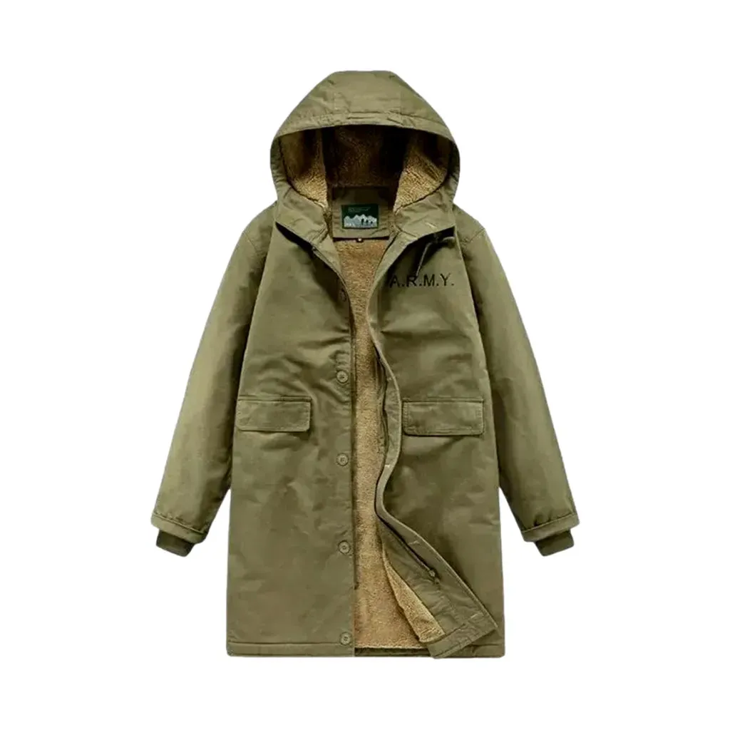 Street style regular fit men's jean coat