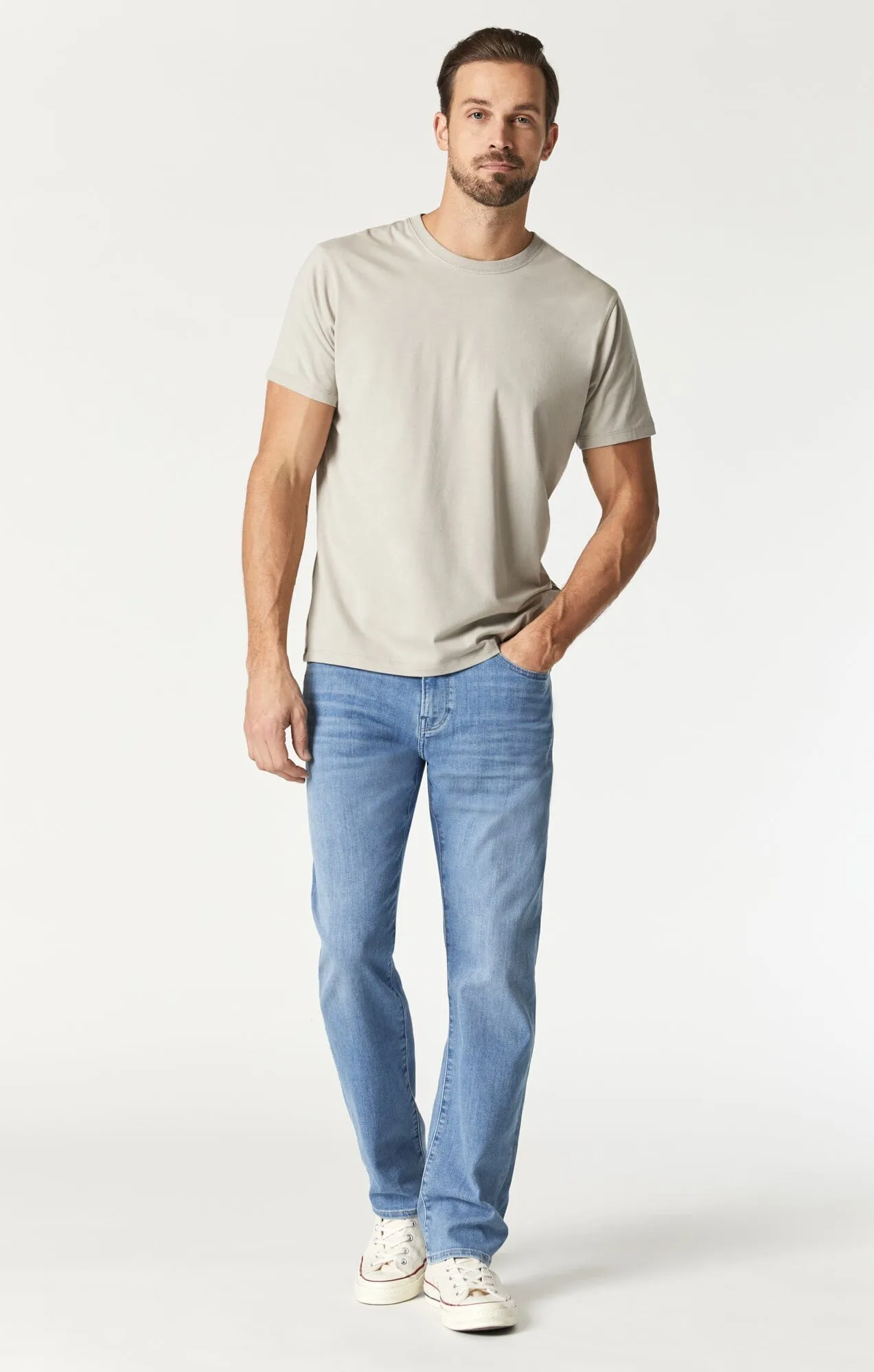 T-SHIRT IN SILVER LINING NATURAL DYE