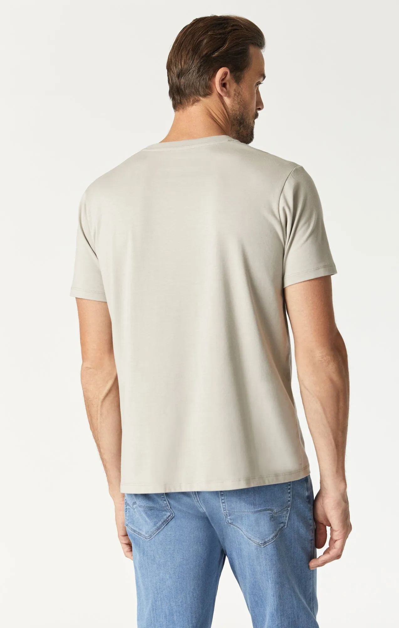 T-SHIRT IN SILVER LINING NATURAL DYE