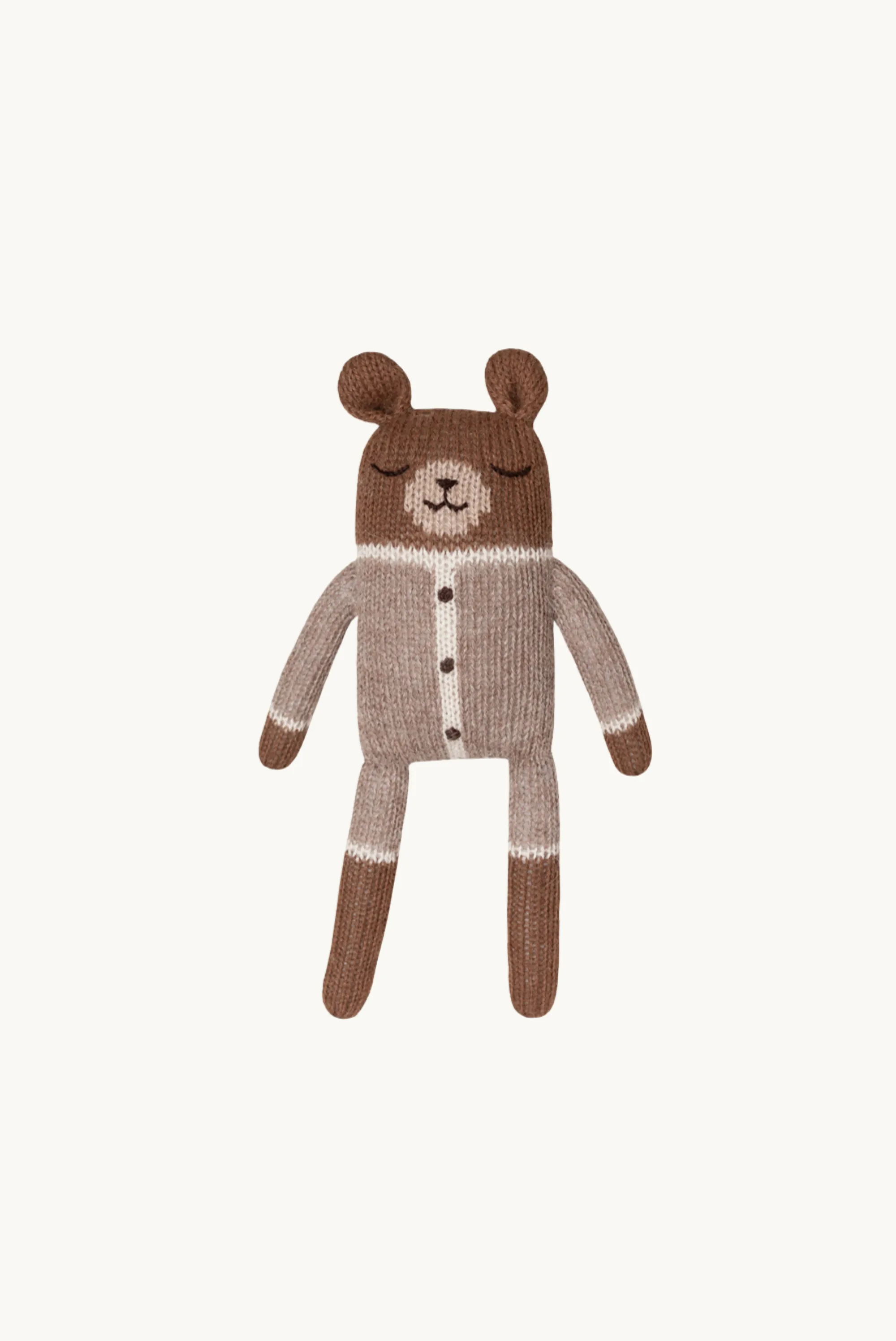 Teddy knit toy | oat romper