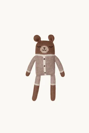 Teddy knit toy | oat romper