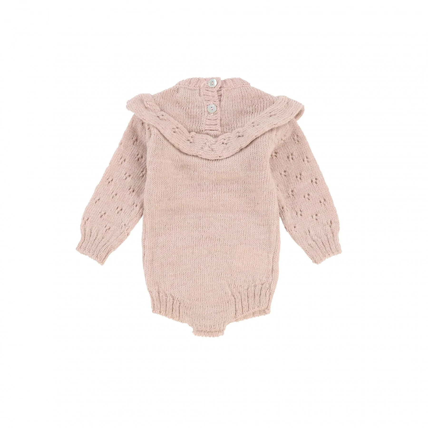 TOCOTO VINTAGE PINK KNIT ROMPER