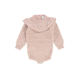 TOCOTO VINTAGE PINK KNIT ROMPER