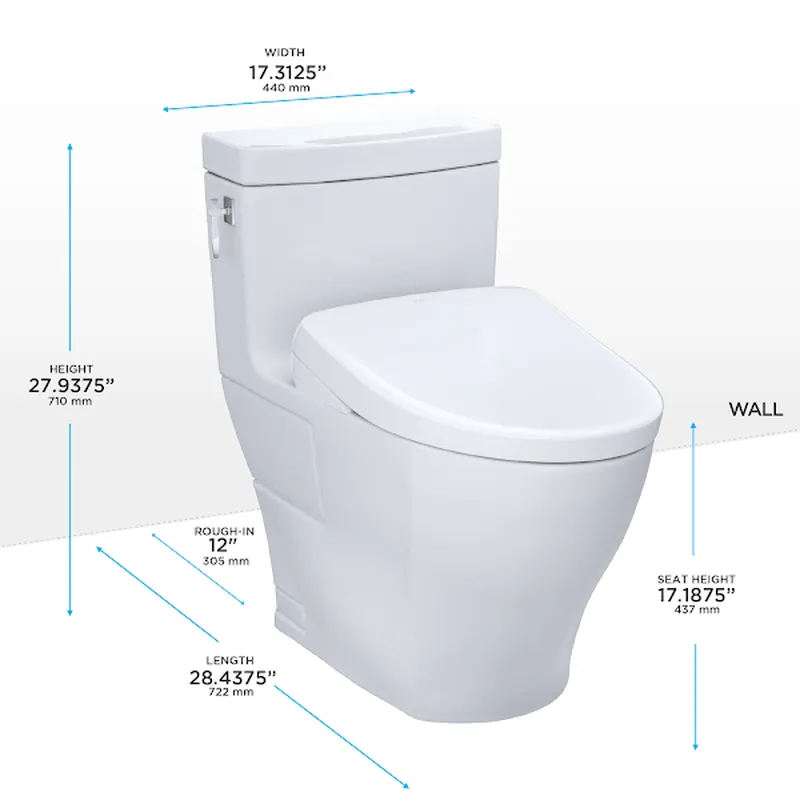 TOTO Aimes Washlet   S7A One-Piece 1.28 GPF