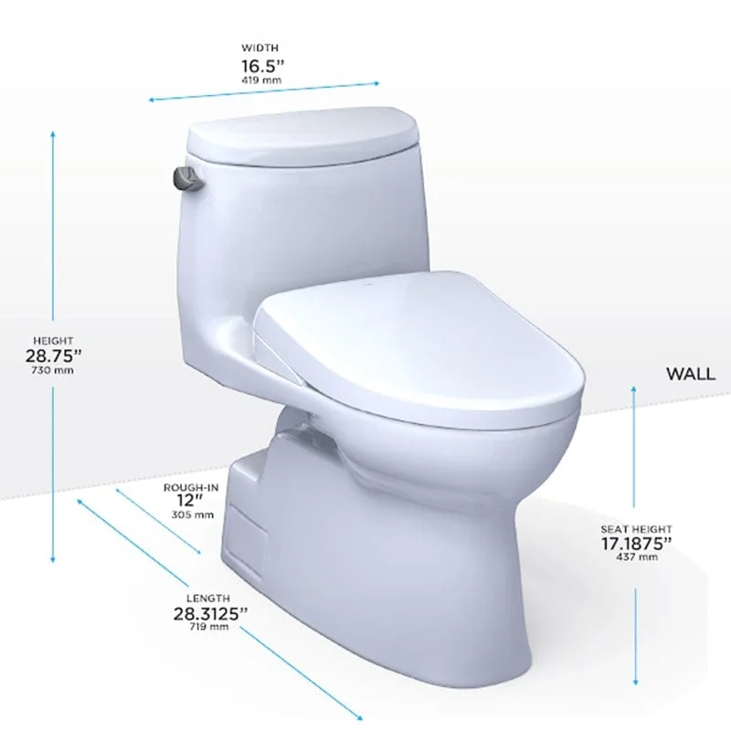 TOTO Carlyle II Washlet   S7 One-Piece 1.28 GPF