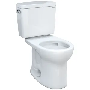 TOTO CST775CSFG#01 Drake Two-Piece Rounded Toilet with CEFIONTECT and 1.6 GPF Tornado Flush, Cotton White