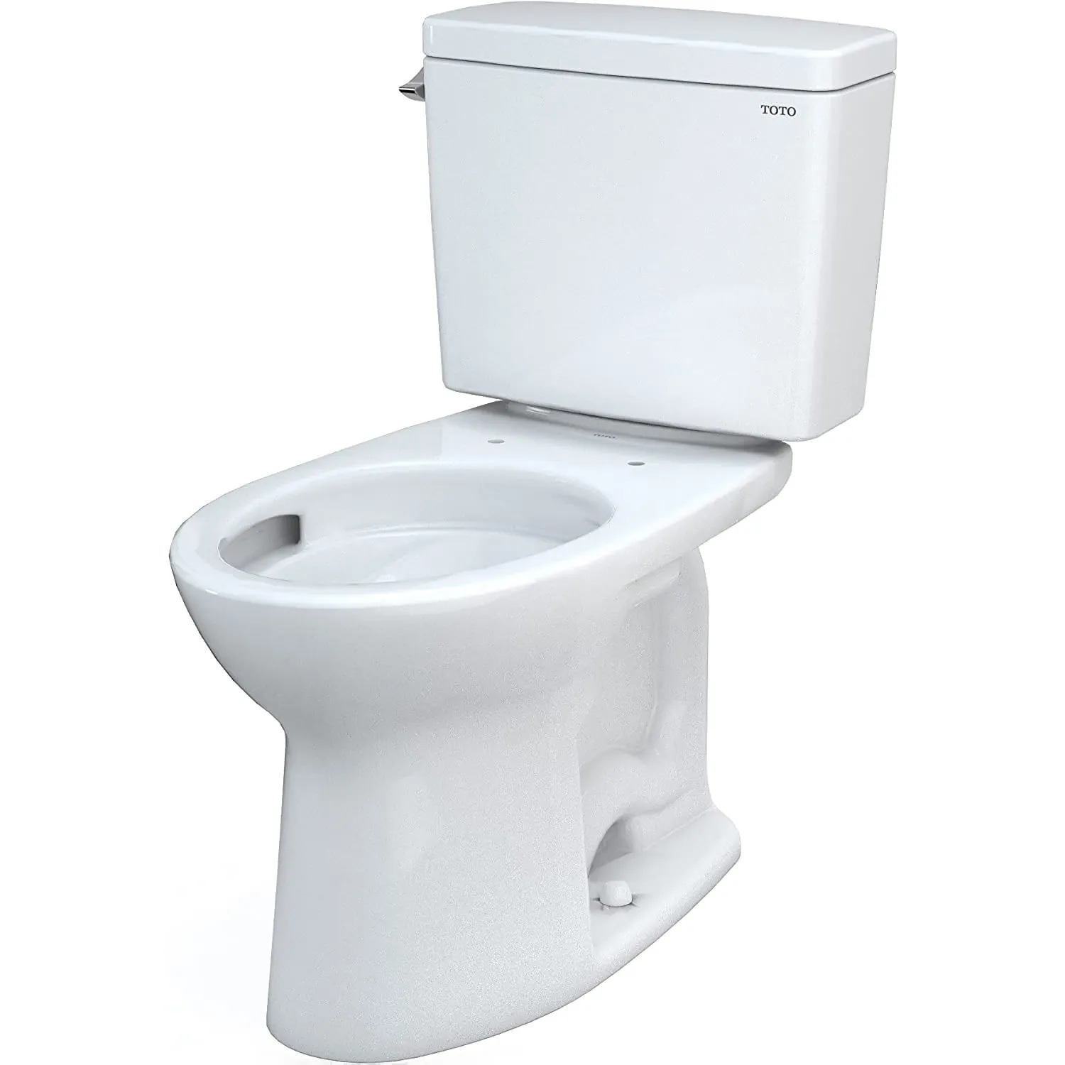 TOTO CST776CSFG#01 Drake Two-Piece Elongated 1.6 GPF Universal Height Toilet with CEFIONTECT and Tornado Flush, Cotton White