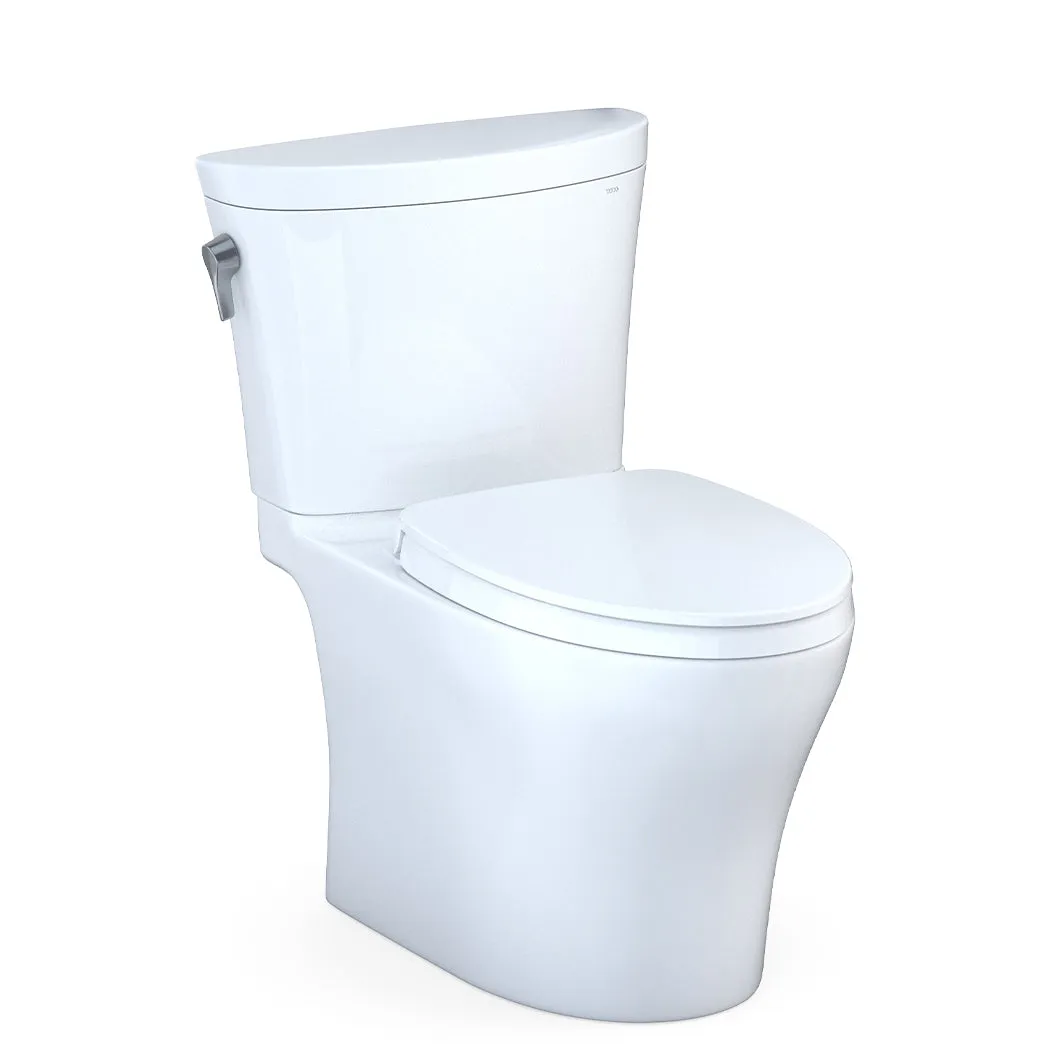 TOTO MS448124CEMFGN#01 Aquia IV Arc Two-Piece Elongated Dual Flush Universal Height Toilet - Cotton White