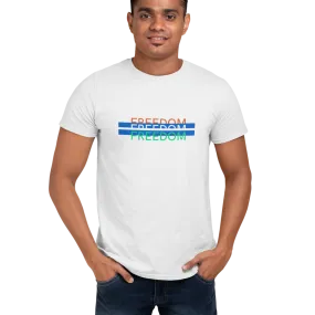 Tricolor Geometric Design T Shirt for Men D38