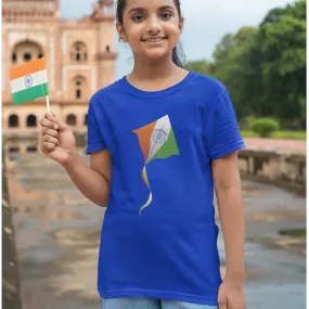 Tricolor India Motif T Shirt for Girls D44