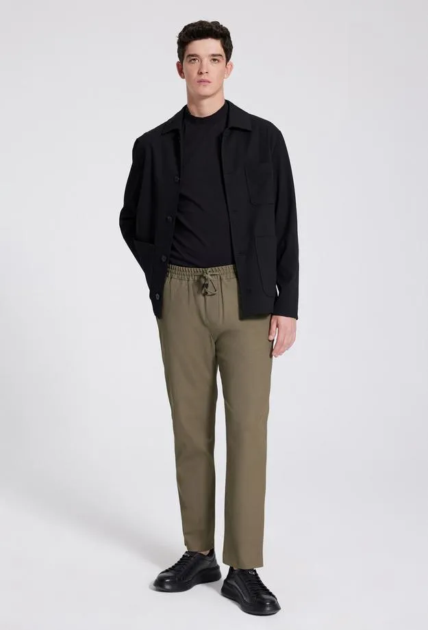 Twn Comfort Black Shirt Coat