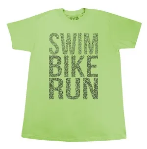 Tyr Men's Swim Bike Run Graphic T-Shirt - Lime 2XL