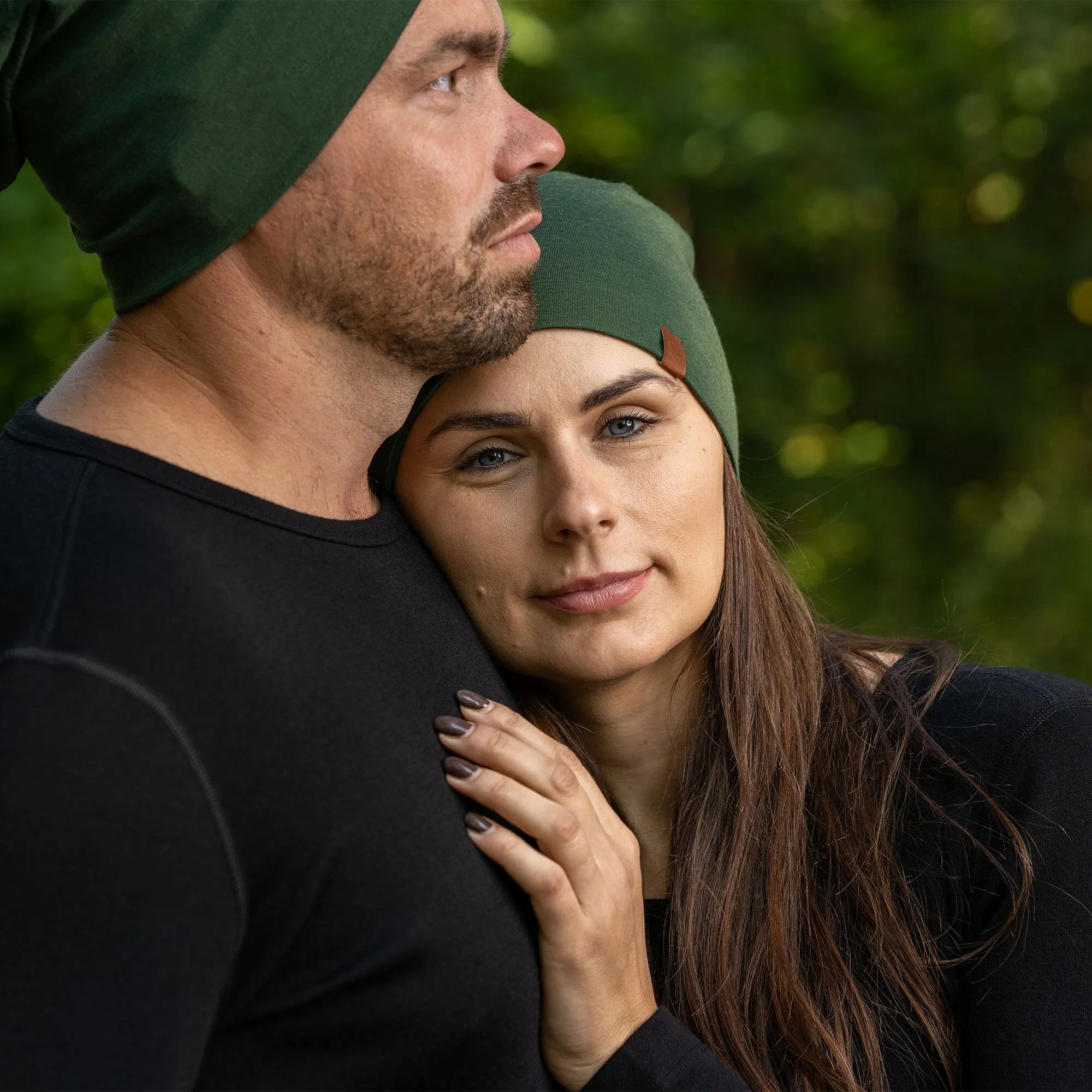 Unisex Merino Beanie Dark Green