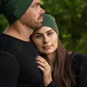 Unisex Merino Beanie Dark Green