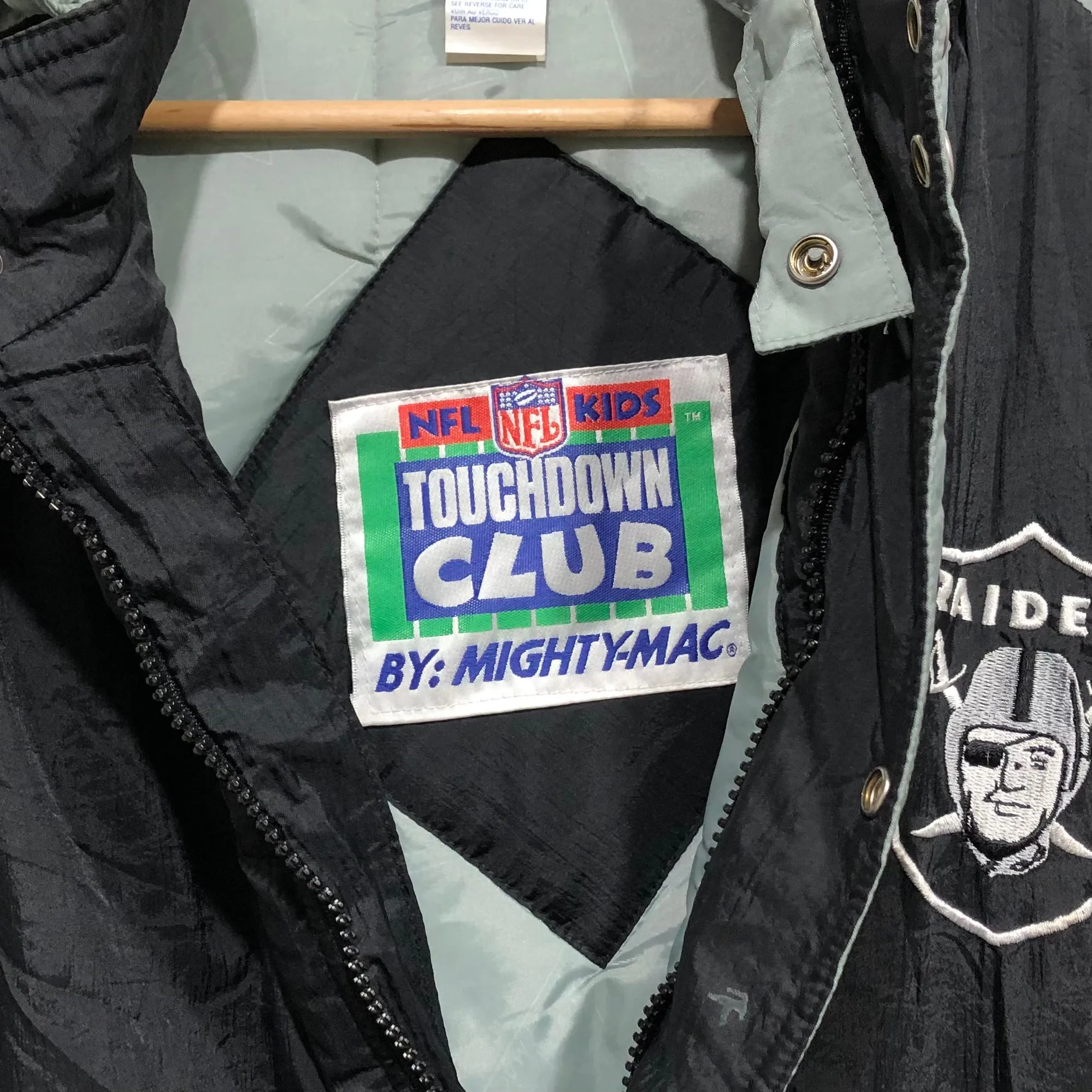 Vintage Los Angeles Raiders Parka Jacket Youth L